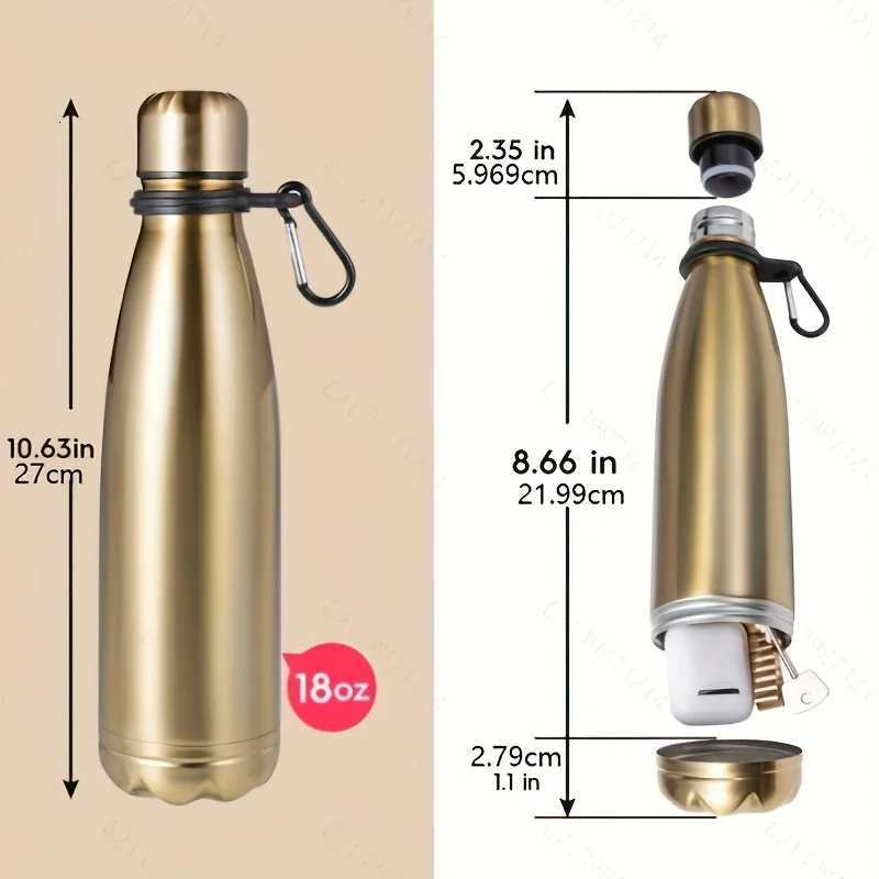 Water Bottle Stainless Steel Diversion Safe Made with Hidden Compartment for Keys Cash and Valuables Y251020