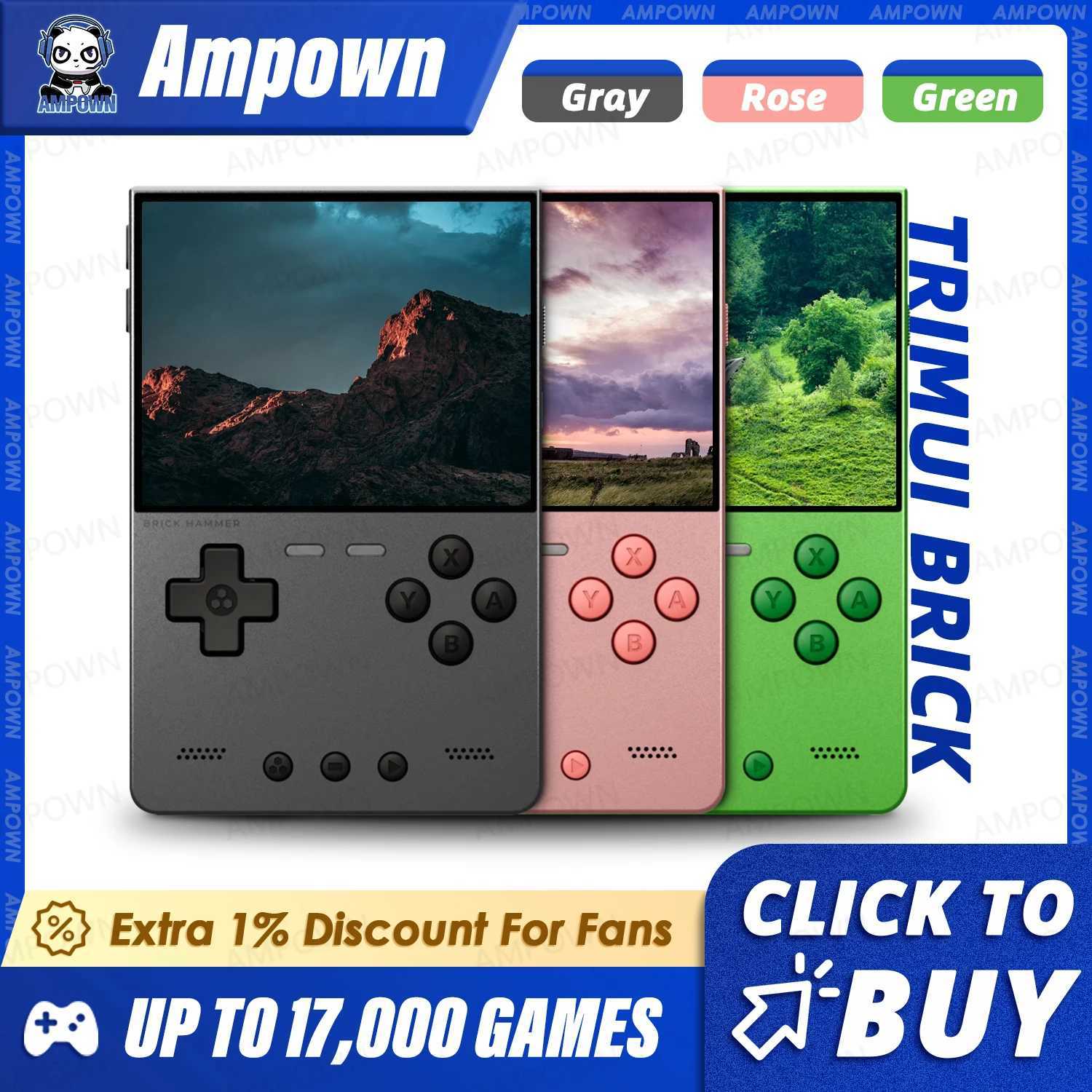 TRIMUI BRICK Video Game Console CNC Aluminum Alloy 32IPS Screen A133P Linux OS TRIMUIUI LED Lighting Free Keycaps Player Gift J251120