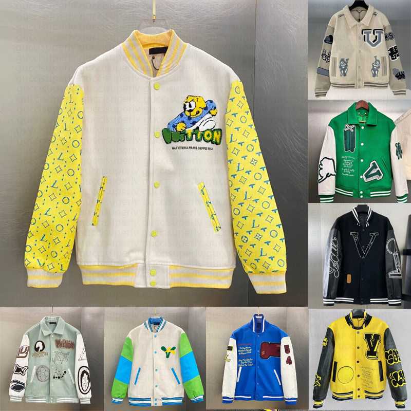 Luxury Varsity Jackets Designer Baseball bomber Jacket Men women Leather Embroidered Reflective Coat Casual Letter Windbreaker White Autumn Winter Outerwear