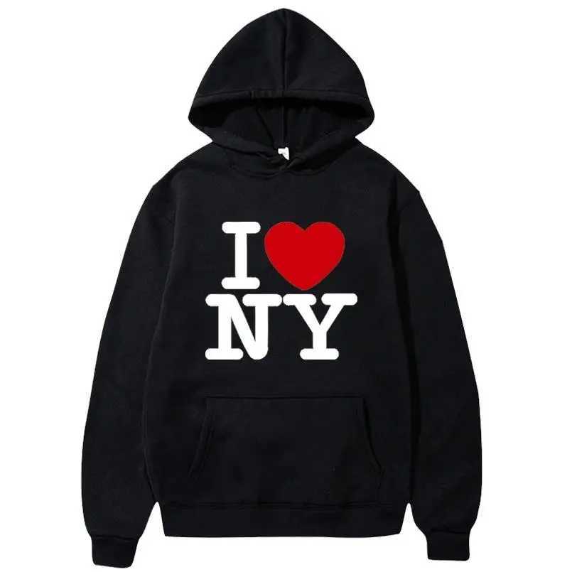 I Love New York Pritned Hoodies Mens and Womens Fashion Casual Hooded Pullover Street Hip Hop Clothing W251020