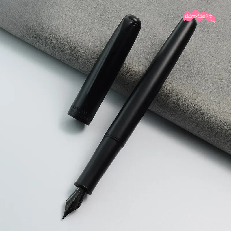 wholesale Premium Writing Instrument - All Black Metal Fountain Pen, Fine Nib 0.5mm for Office, School, and Personal Use ddmysept