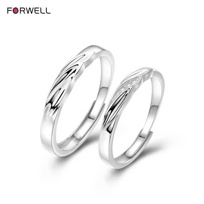 FORWELL Adjustable Retro Silver Couple Rings Exquisite Fashion Jewelry Holiday Gift Mascot J251020