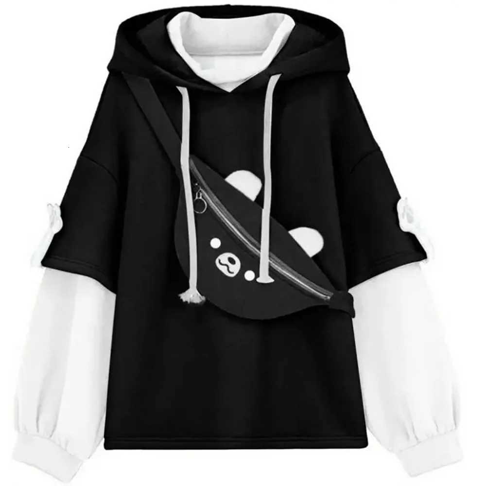 Y2K Clothes Cute bear backpack in spring and autumn fashion Hoodie Womens winter Harajuku loose casual street clothes Japanese W251020