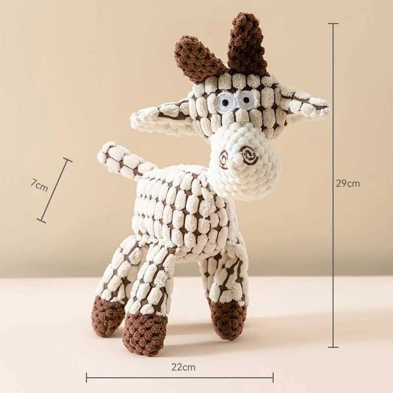 Hot new arrival pet cat dog sound toy cotton rope creative donkey plush bite training interactive pet toy for dog cat grey brown J251020
