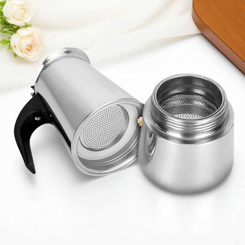 ic Stainless Steel304 600ml Bar Percolator Off Family Coffee hine Cappuccino Octagonal Mocha Latte Pot resso Maker Y251020