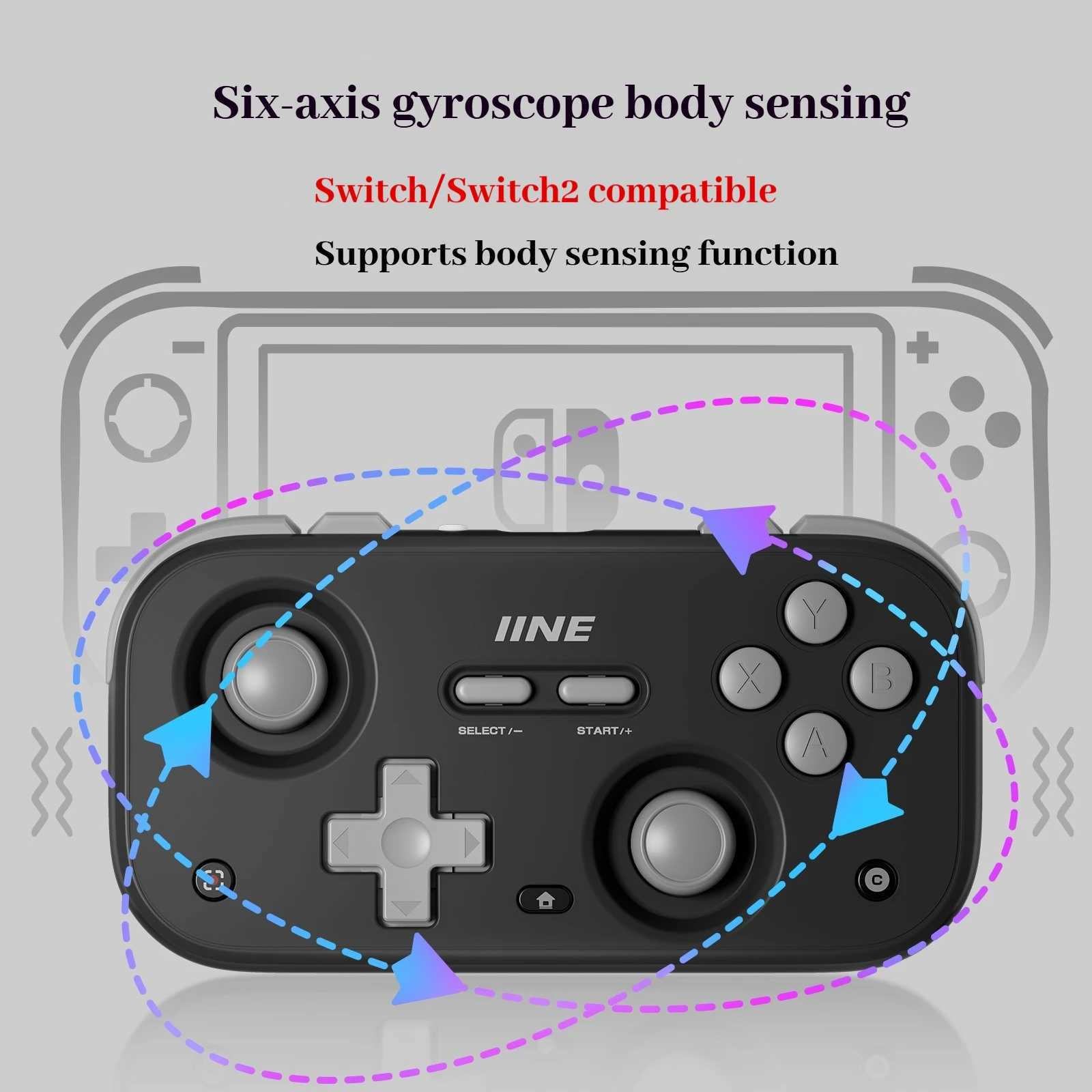 Iine Retro Mini Game Controller Card Hall Joystick Portable Page Flip Streaming Simulator Switch2 Android Ios Pc Car Ns Gamepad J251120