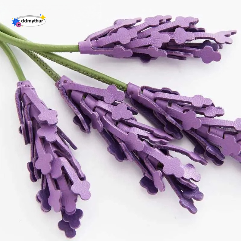 Lavender Leather Charm Purple Flower Keychain Pendant Decoration High Girl Gift Bag Accessories Z250611 ddmythur