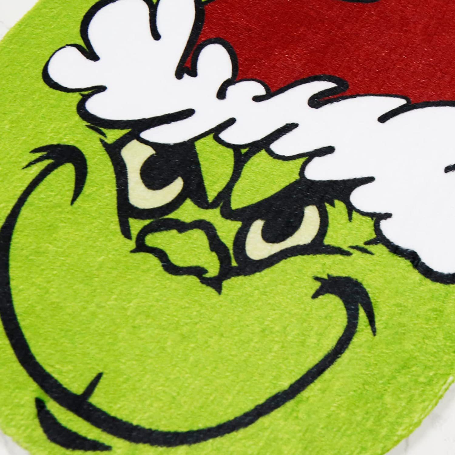 Christmas Decorations Xmas Bathroom Sets Grinch Green Monster Toilet Seat Cover and Rug for Indoor Home Bathroom Sets of 4 pcs (Red - Green) FY1045