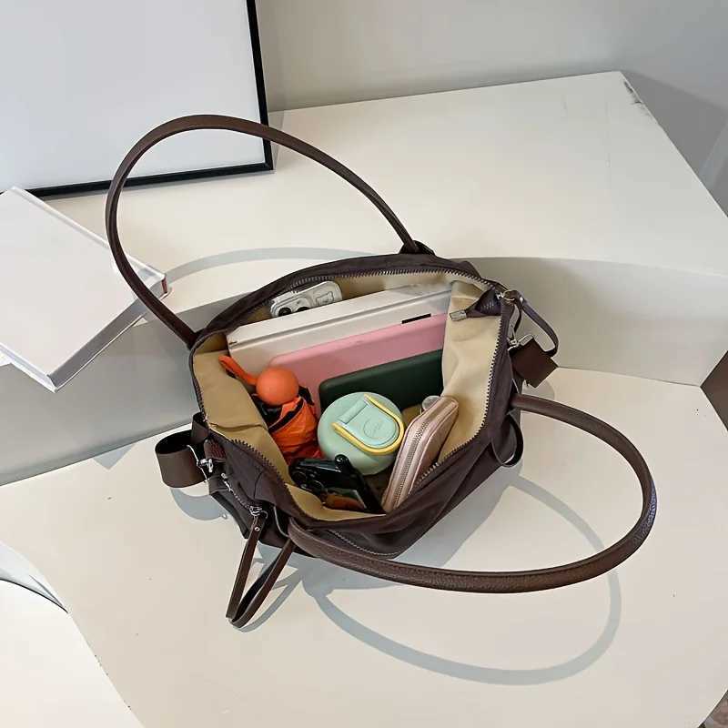 Vintage Nylon Women Shoulder Bag Large Capacity Waterproof Shoulder Bag Daily Commuting HandbagT251020