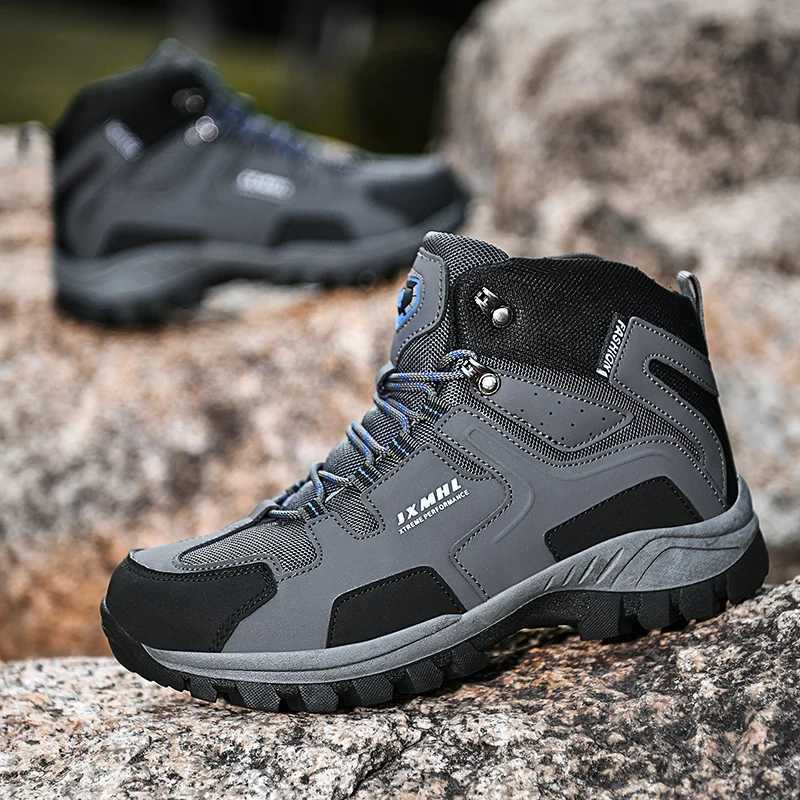 Mens Hiking Shoes Outdoor Work Anti Slip Stable Shockabsorbing Mountain Training Leisure Sneaker Comfort Walking High Top Boots Z251020