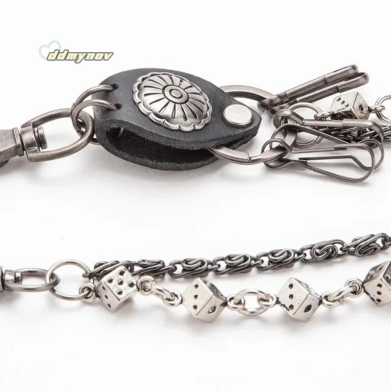 Motorcycle KeyChain Jean Biker Wallet Belts Chain Skull Charm Leather Gothic Rock Pants Trousers Waist Key Mens 2025 DR34 250420 ddmynov ddmynov