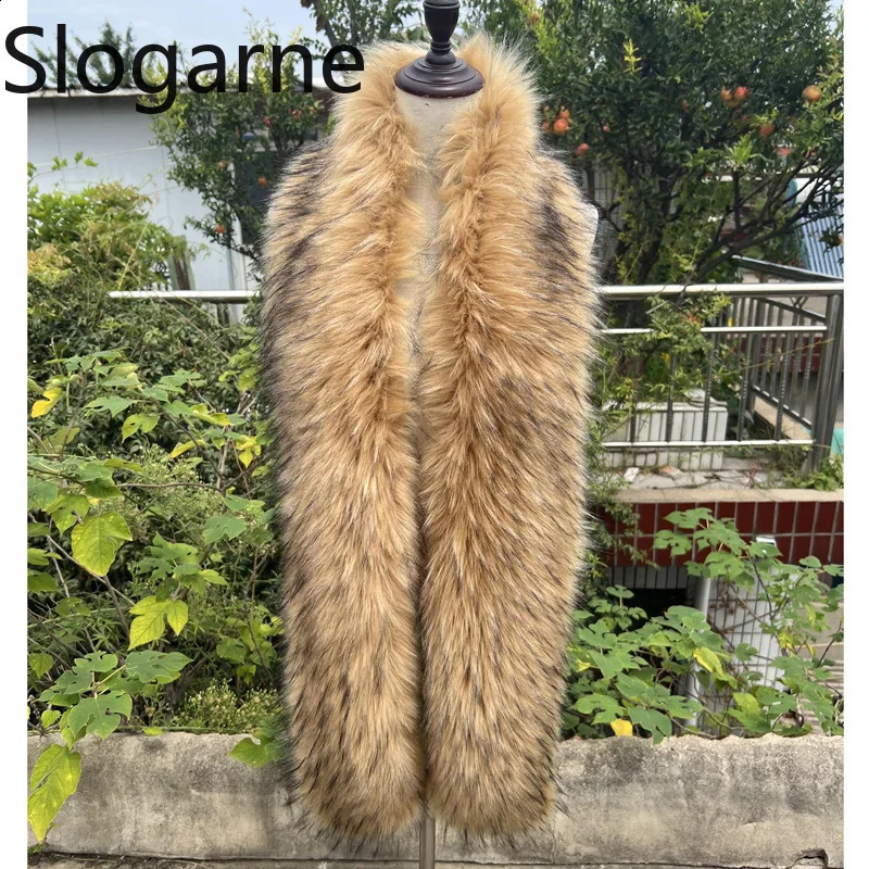 Women Winter 180CM Fur Scarf Ladies Long Thick Faux Fox Fur Wrap Fluffy Neckerchief Fur Collar Dress Cape Sexy Party Dress Shawl 251017