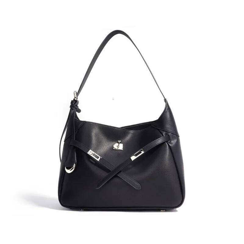 Fashionable Buckle Cowhide Tote Commuting, Versatile And High-End, Large Capacity Single Shoulder Underarm Bag For Women Suotong251020 Suotong1020