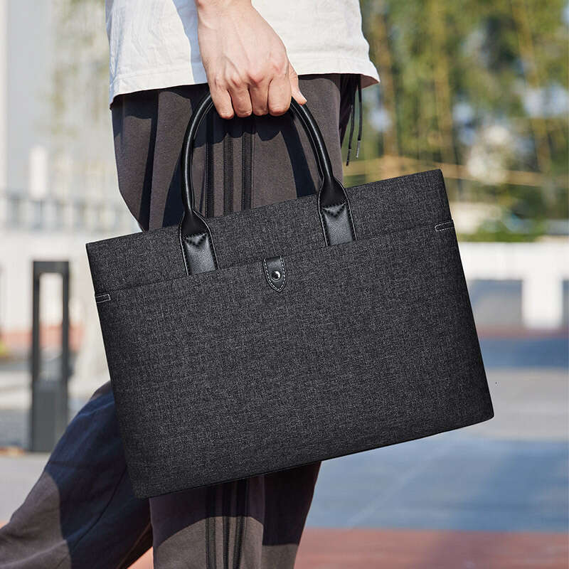 Luxury bag Handheld Briefcase for Men Durable Canvas Commuter Folder Casual Laptop Bag Gift
