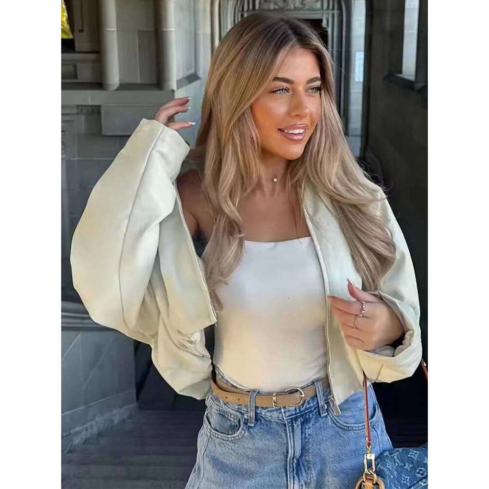 hoodie hoodie Vintage Leather Jacket Autumn Winter Fashion Short Long Sleeve Zipper Jackets Women High Street Leisure Coats jacket jacket