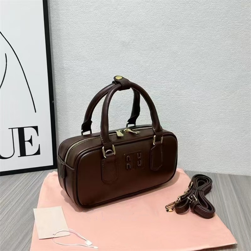 2025SS Designer Small Size MM Bowling Bag Boston Bag Pillow Bag Fashion Luxurious Bag Shoulder Bag Handheld Bag Fashion Small Square Bag Mini Bag
