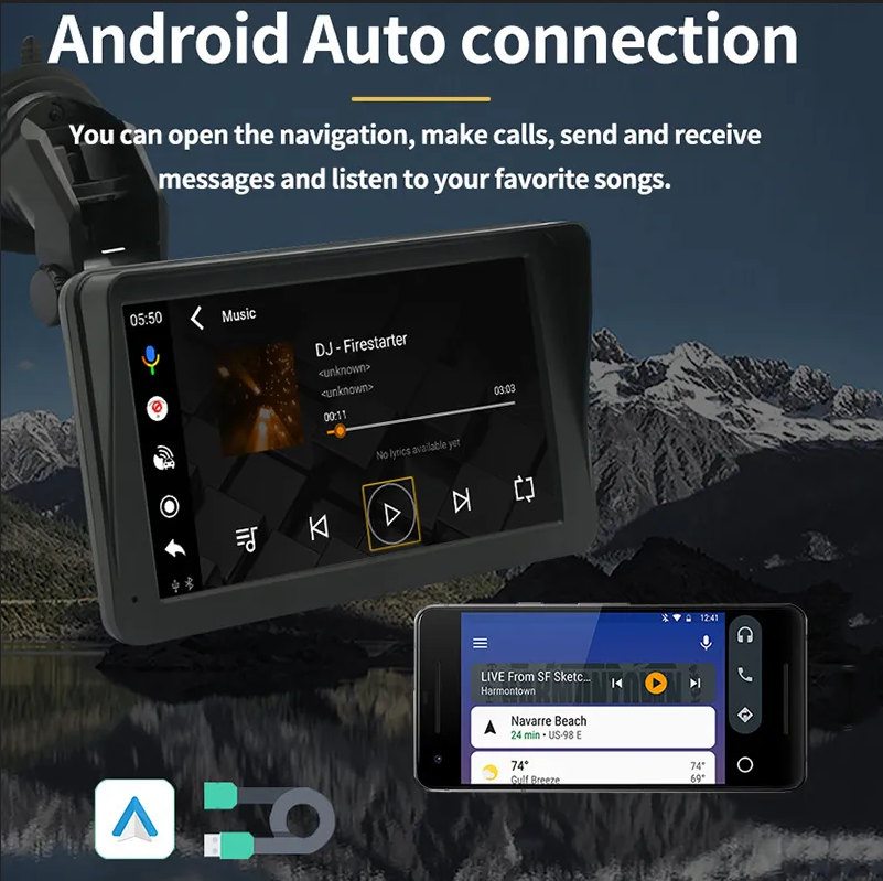 Universal 7 inch Car Video Player Wireless Carplay Wireless Android Auto Screen Mirroring FM Radio Multimedia Touch Screen For BMW Nissan Toyota