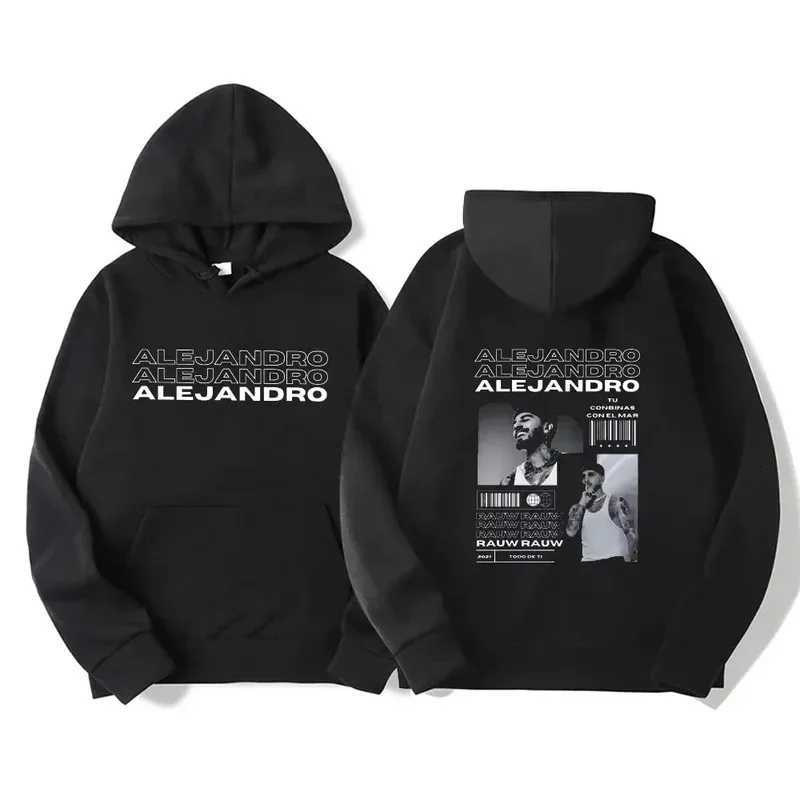 Rauw Alejandro mens hoodie Harajuku sweatshirt Mens retro streetwear Hip Hop Mens hoodie W251020