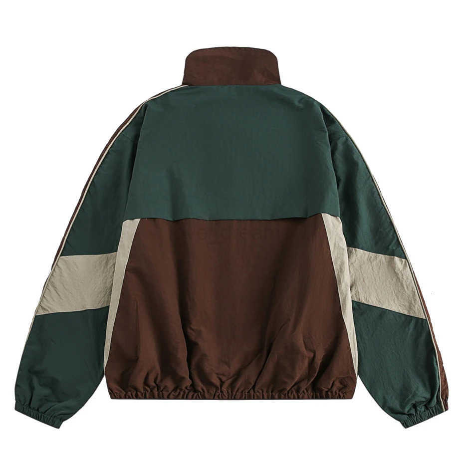 Vintage Patchwork Jackets Windbreaker Men Harajuku Casual Outdoor Jacket Mens Clothing Streetwear Hip Hop Spring New Jackets T251029 - view 4