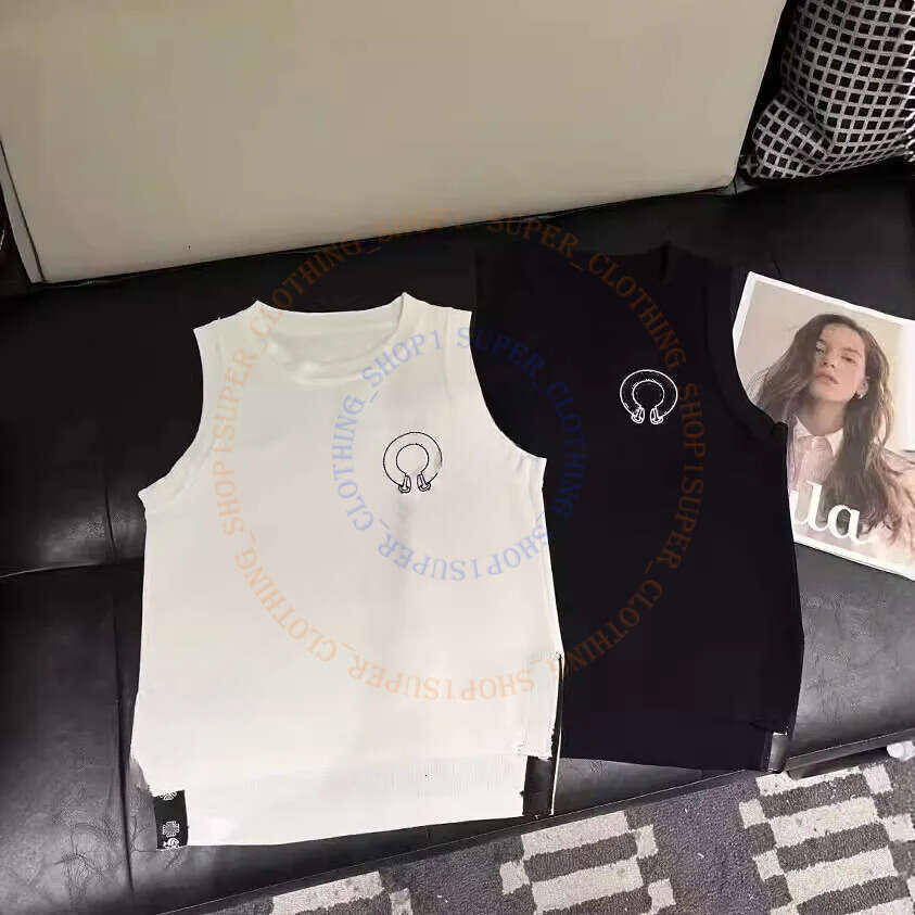 Women's tanks designer Chrome vest women tank top designer luxury vest sleeveless pure cotton fashion knitted camisole tees Womens Sexy Dress Base Shirt d3a