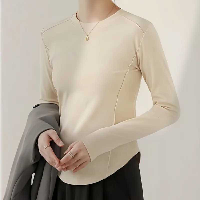 Winter Womens Thermo Tops Warm Thin Fleece Irregular Hem Slim Bottom Base Layer Shirt Pullover Female Thermal Underwear TopsT251020