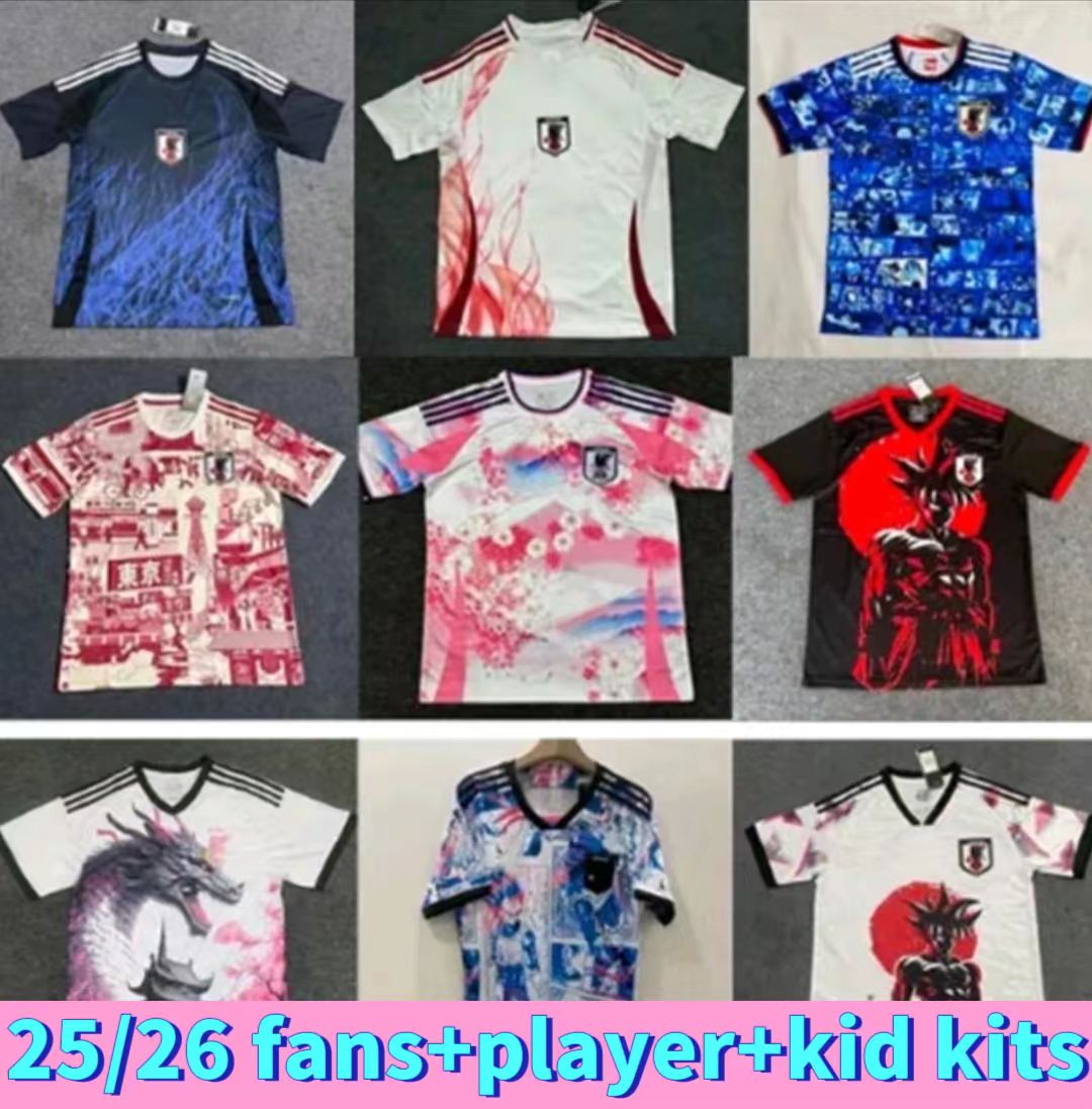 25 26 JapAn TSUBASA retro Soccer Jerseys Special Edition Cartoon ISAGI ATOM MINAMINO DOAN KUBO MITOMA Japanese uniform Football Shirt Chinese dragon Long