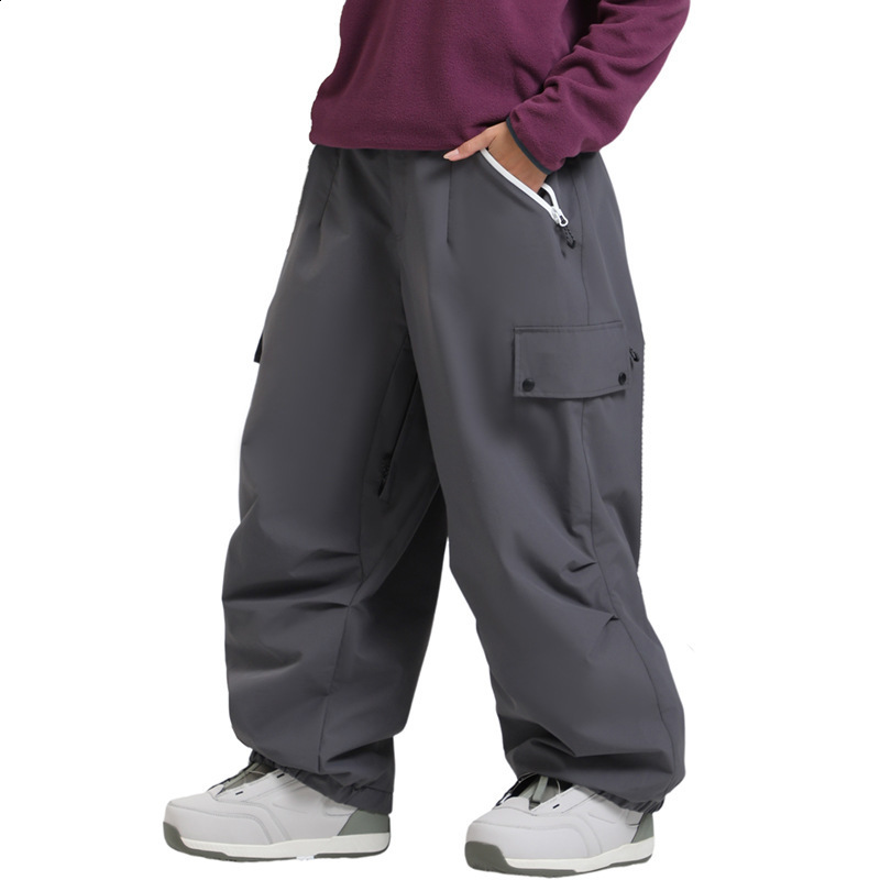 Salopette de motoneige pour hommes pantalon cargo de ski ample 3L pantalon de snowboard imperméable homme pantalon de ski baggy 2025 vêtements d'