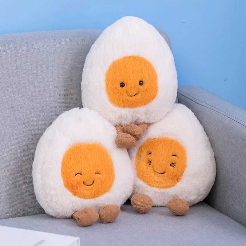 New Cartoon Egg Stuffed Toy Expression Food Bread Toast Series Breakfast Doll Fun Decoration Pillow Baby Comfort Doll Xmas Gifts J251020