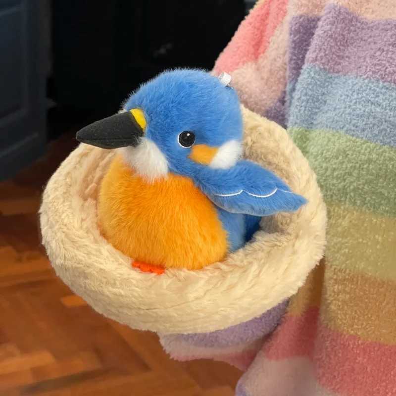 Kawaii Birds Plush Pendant Toys Keychain Simulation Parrot Bird Nest Plush Keyring Anime Cute Gifts for Girls Kids J251020