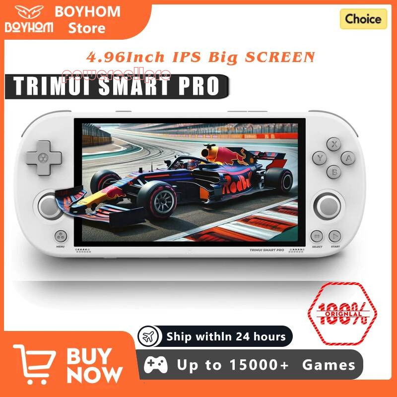Trimui Smart Pro Handheld Console 4.96''IPS Screen Linux System Joystick RGB Lighting Smartpro Retro Video Game Player Gift