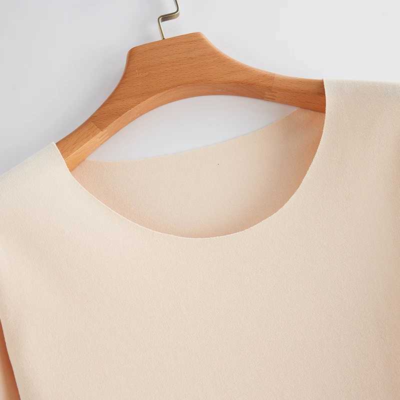 Thermal Intimates Womens Tops DoubleSided Brushed Seamless Autumn and Winter Autumn Clothes Womens Winter Warm Bottoming ShirtsT251020