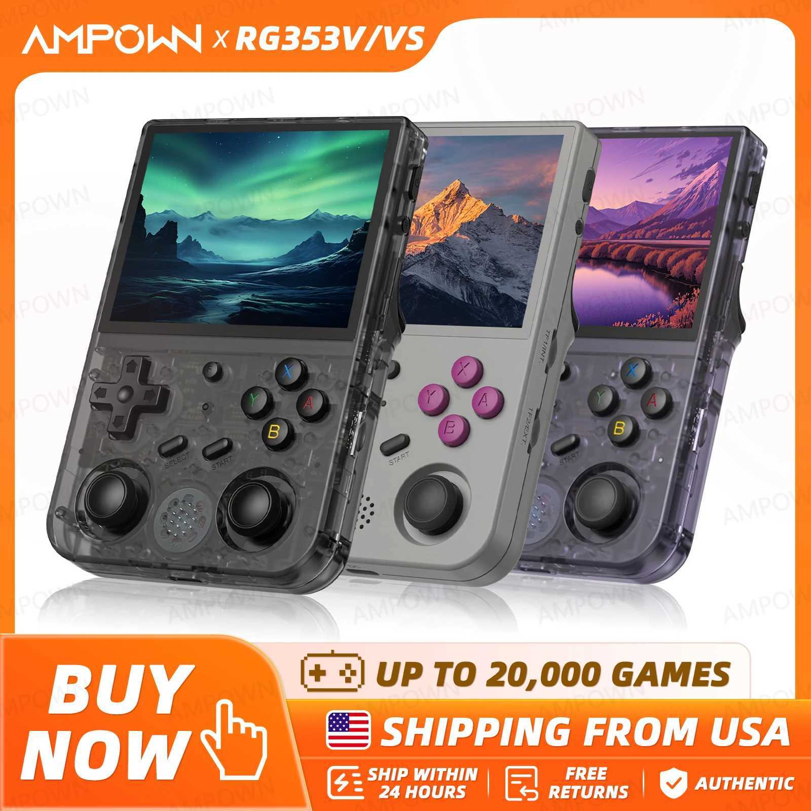 ANBERNIC RG353V RG353VS Handheld Game Console 35 Ips SCREEn Output Android Linux OS supports Wift Builtin 20000 Games J251120