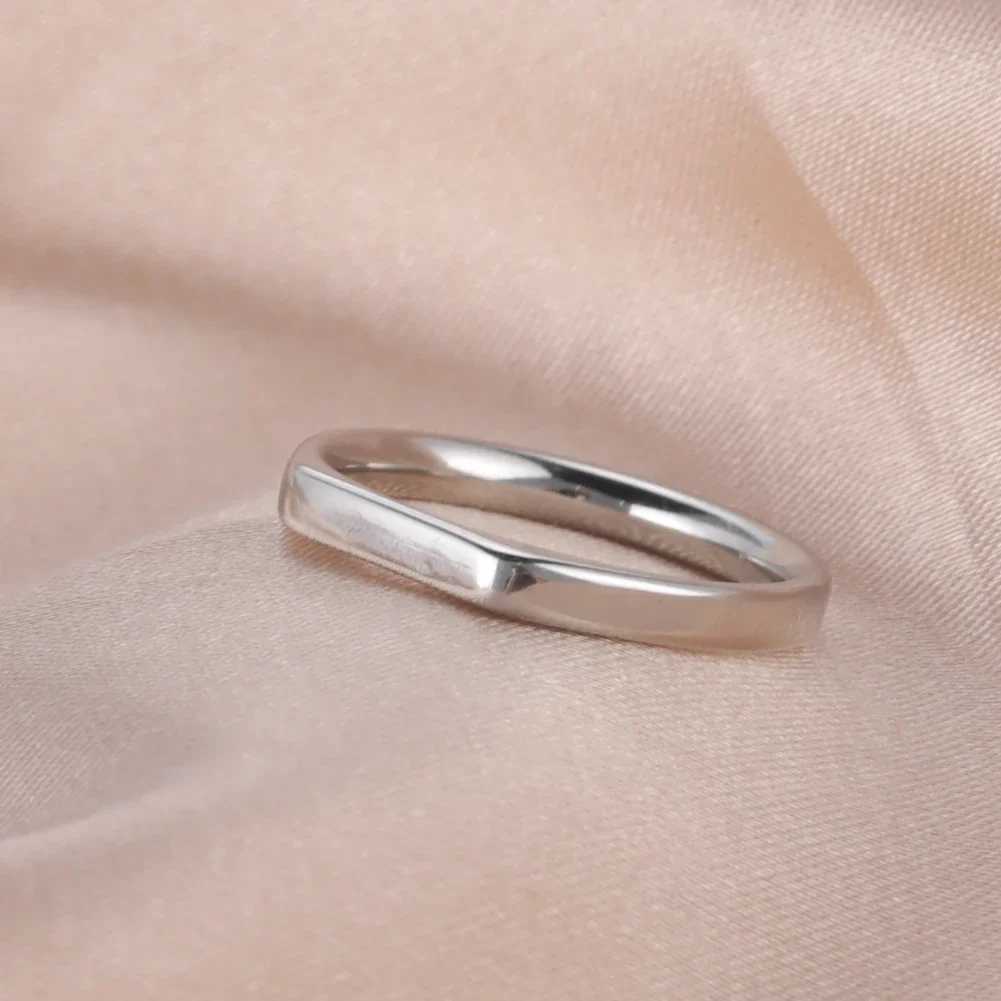 Skyrim Minimalist Signet Rings Women Men Stainless Steel Wide Rectangle Geometric Rings Fashion Wedding Jewelry Gift J251020