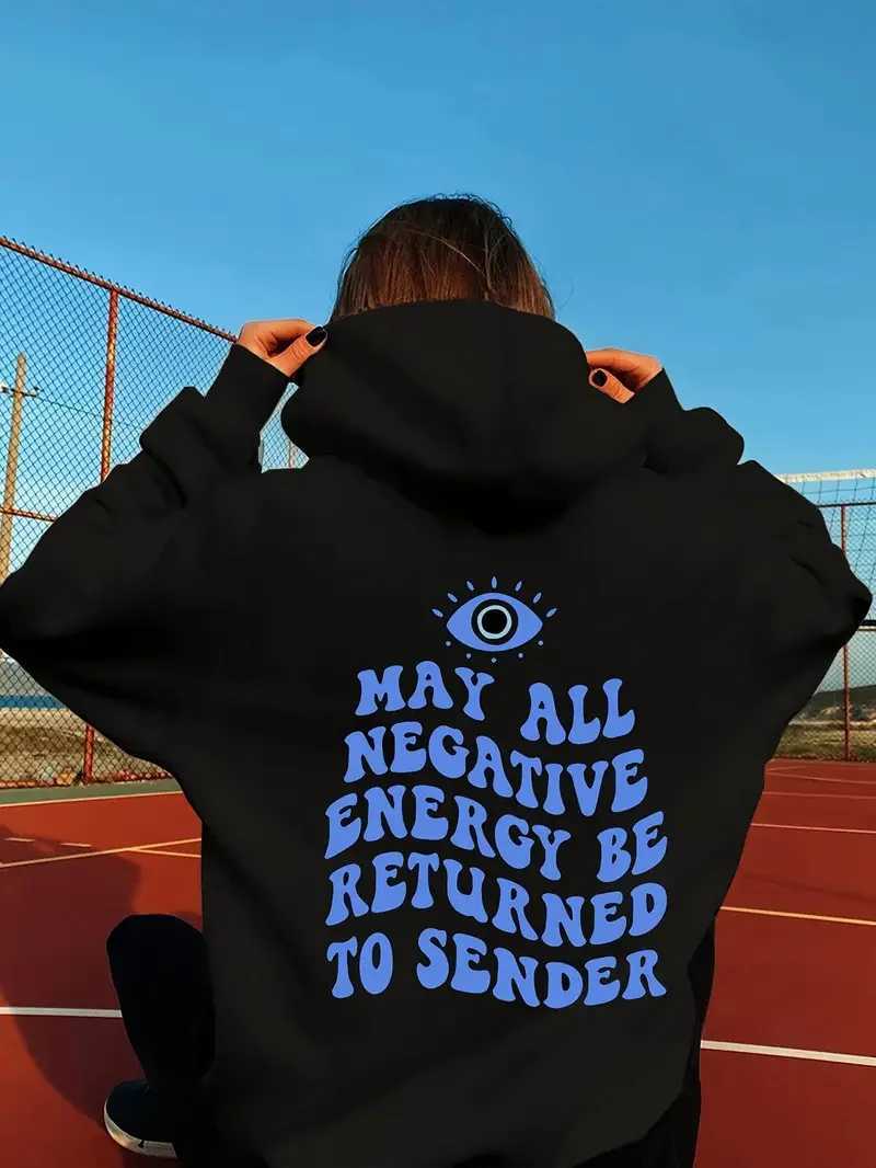 Run Little Rose Back Print Hoodie Womens FLeece Hoodie High Street Versatile Y2K New AutumnWinter Womens Hoodie W251020