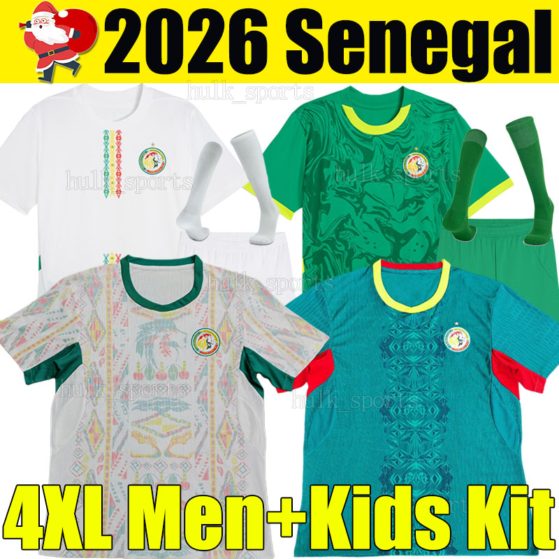 4XL 25/26 Senegal MANE Soccer Jerseys 2026 national team SARR P.M.SARR N.JACKSON DIALLO NDIAYE SABALY NDIAYE LAMINE KOULIBALY DIATTA MENDY men kids kits football shirts