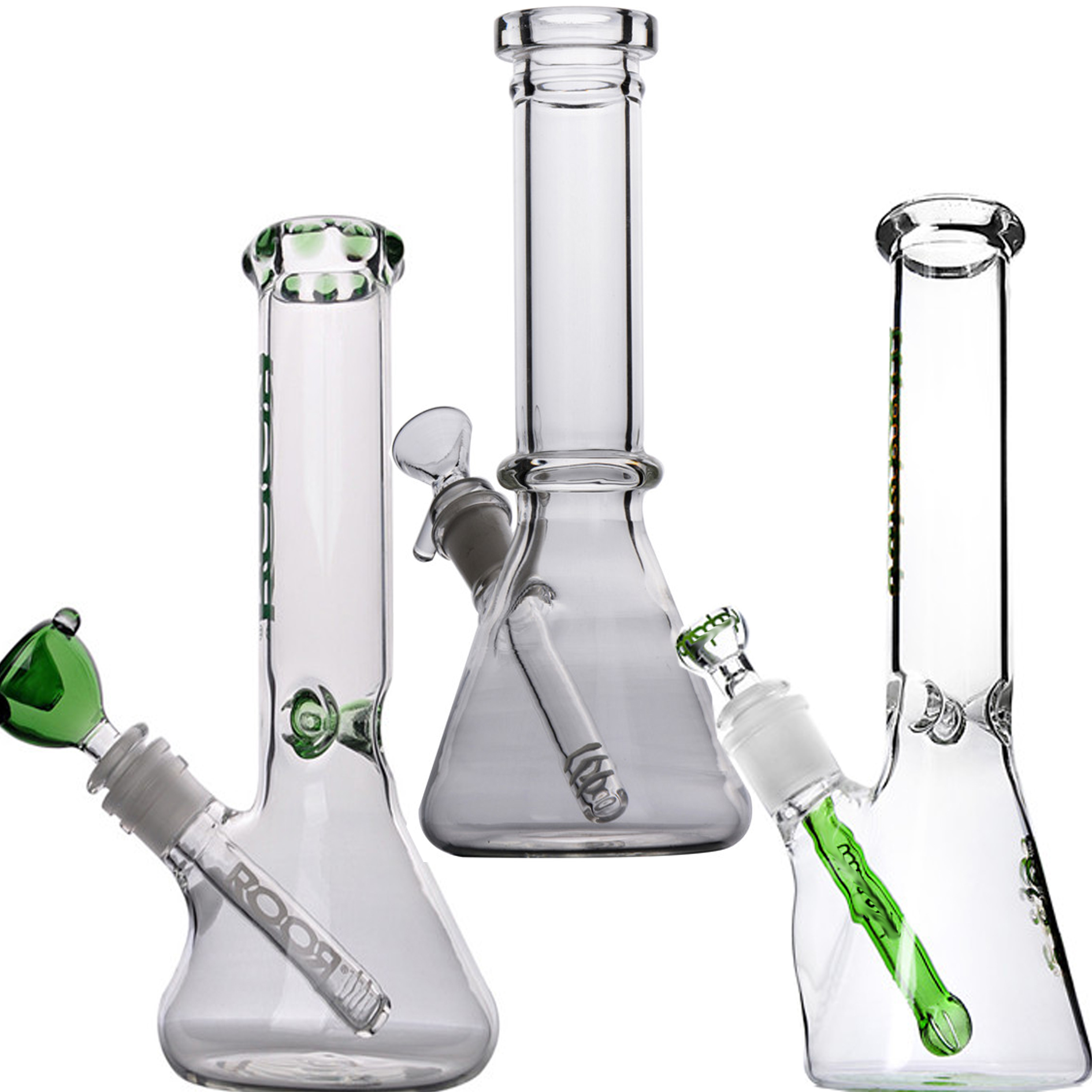 Thick Glass Bong Smoking Water Pipe Bubbler Hookahs Recycler Heady Water Bongs Percoaltor Downstem perc With 14mm Bowl