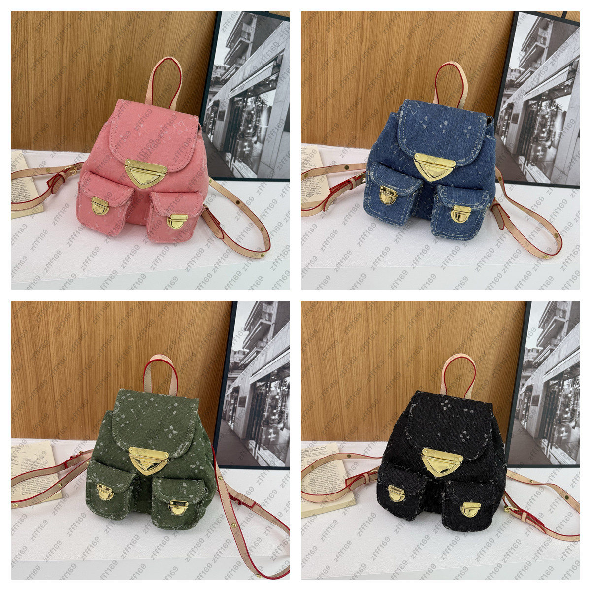 Designer Venice Denim Backpack schoolbag Vintage Canvas shoulder bag clutch handbag designer bag Luxury bags tote bag travel luggage package Bags wallet purse