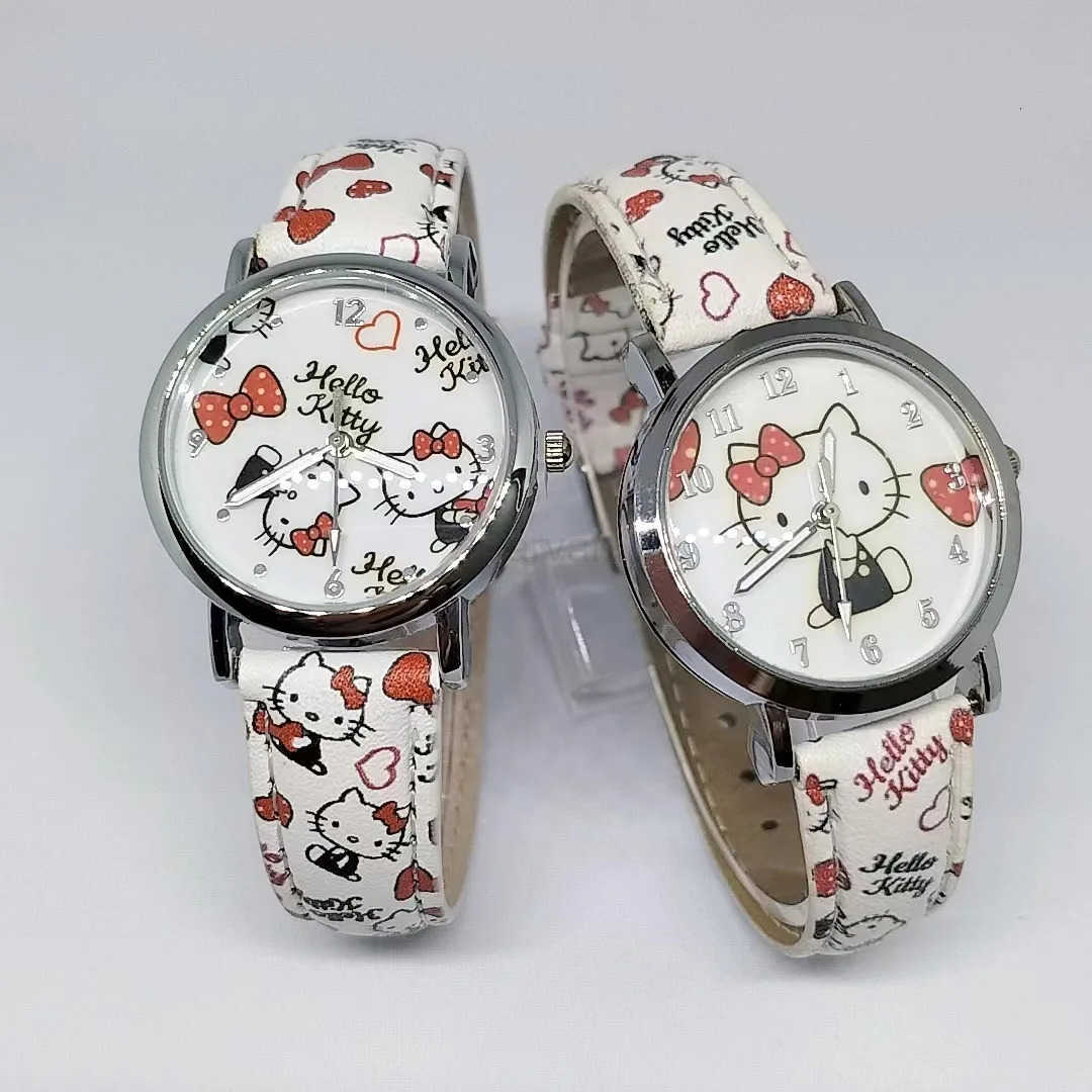 Sanrio Womens Watches hello kitty Cartoon Watch Aolly Steel Quartz Wristwatches leather strap For Girls birthday gift L251020