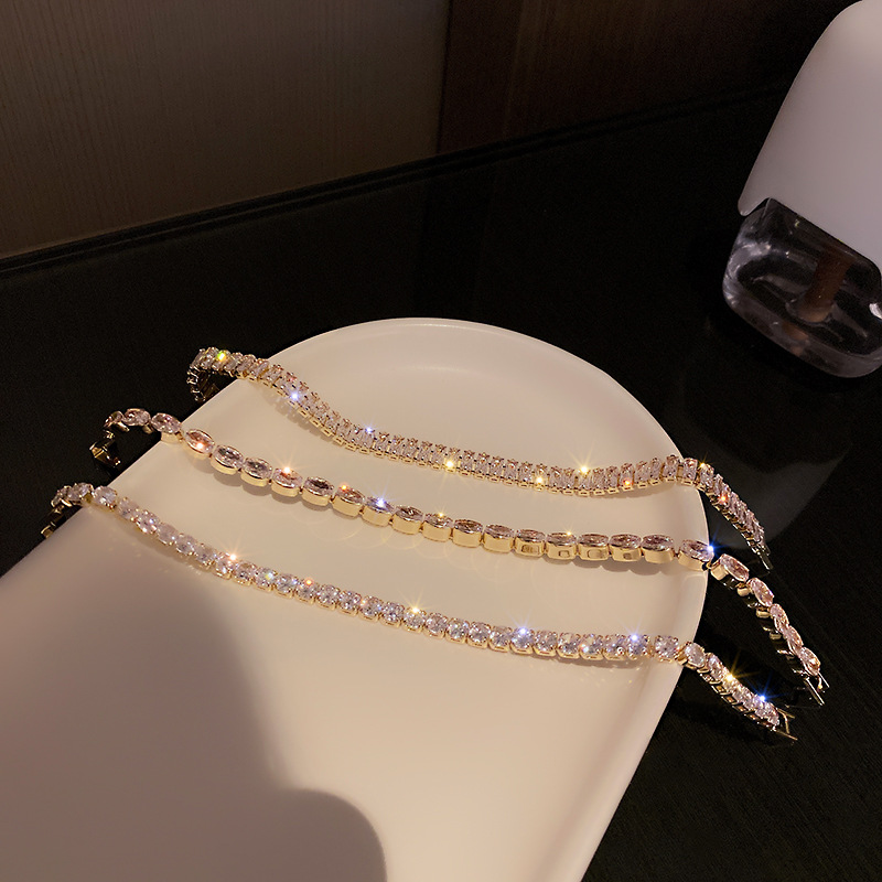 Fashion Simple Personality Spring New Geometric Zircon Bracelet Internet Celebrity Temperament Design Sense Jewelry - view 9