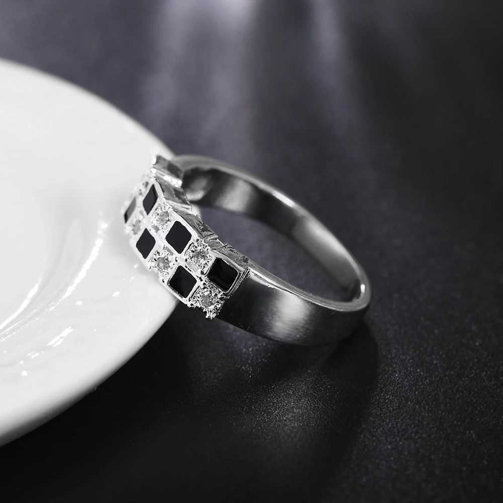 Charm 925 Sterling Silver Zircon Black 710 Ring For Women Wedding Fashion Party Favor Jewelry J251020