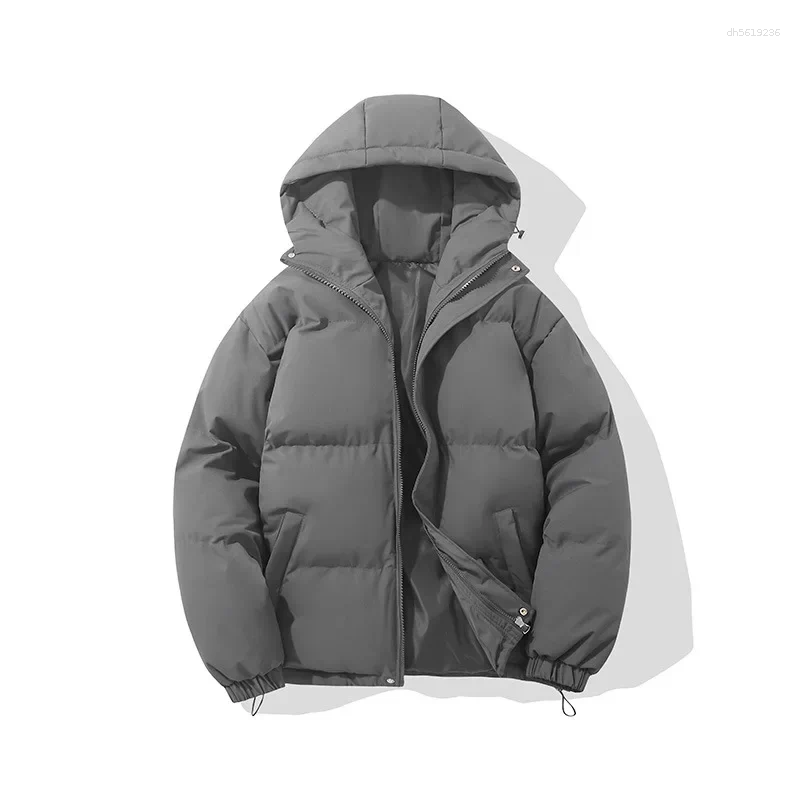 Designer Men's Down Cotton Jacket Of The Season Winter Loose Hooded Thickened Warm Casual Coat Couple Bread Style Clothes M-4XL