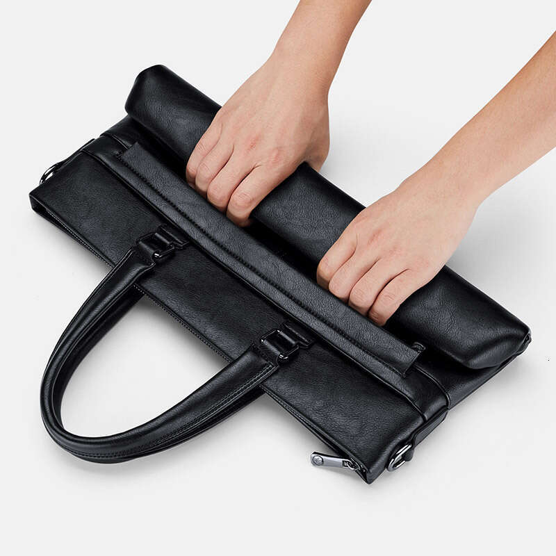 Luxury bag New Men s Handbag PU Computer inch Business Large Capacity Briefcase Crossbody Bag