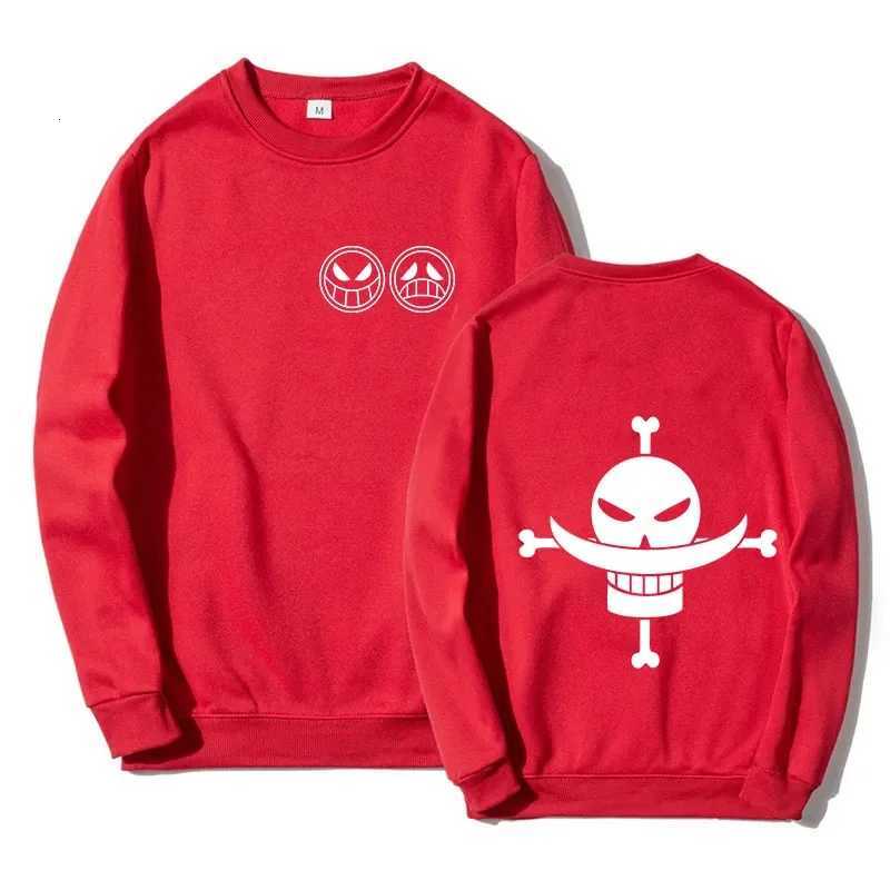 Autumn Men Anime Pirate Ace Edward Newgate Print Mens Pullover Casual Sweatshirts Unisex ONeck Solid Hoodie Hip Hop Top W251020