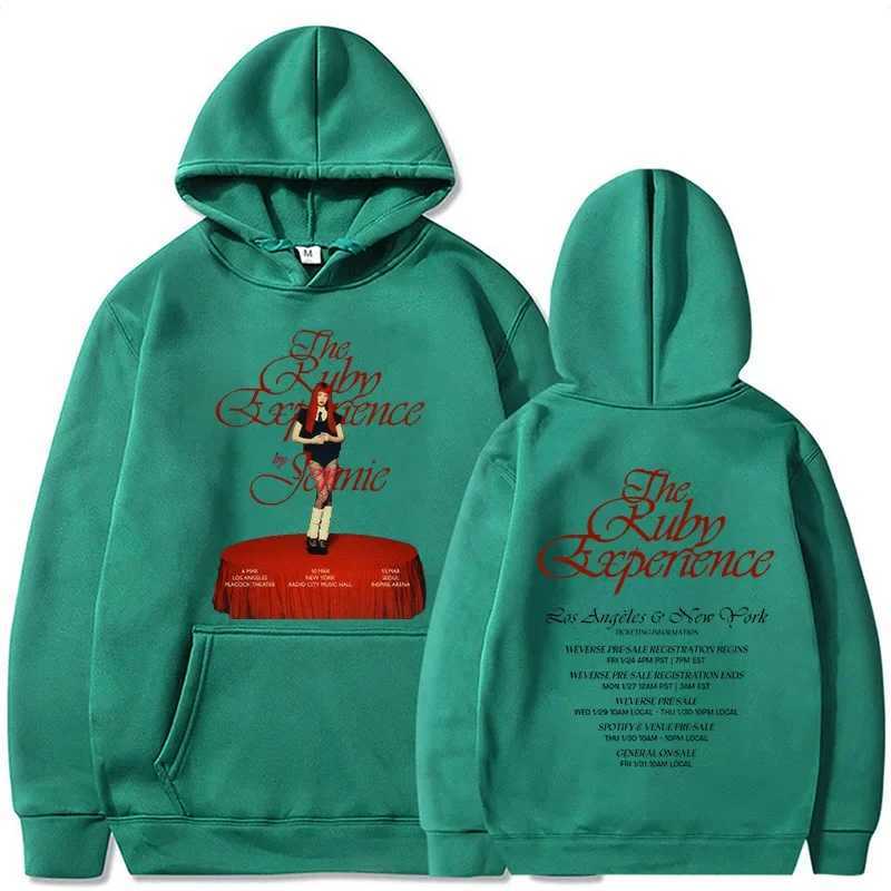 The Ruby Experience By JENNIE Hoodies Men Women Cartoon Character Music Singer Harajuku Longsleeve Spring Autumn Sweatshirt Top W251020