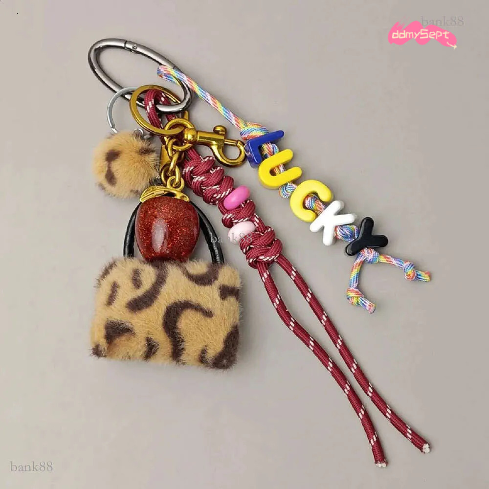 Lucky Delicious Red Cherry Fruits Charm Exquisite Key Chain For Women Men Girs Bag Purse Pendant Accessories Gift 250122 ddmysept