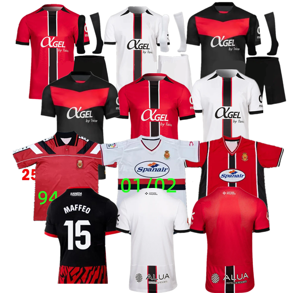25 26 RCD Mallorca Soccer Jersey men kids Home Away Football shirt kit Retro 1994 1995 2001 2002 SANCHEZ MURIQI GRENIER ABDON A. RAILLO BABA VALJENT Soccer shirt