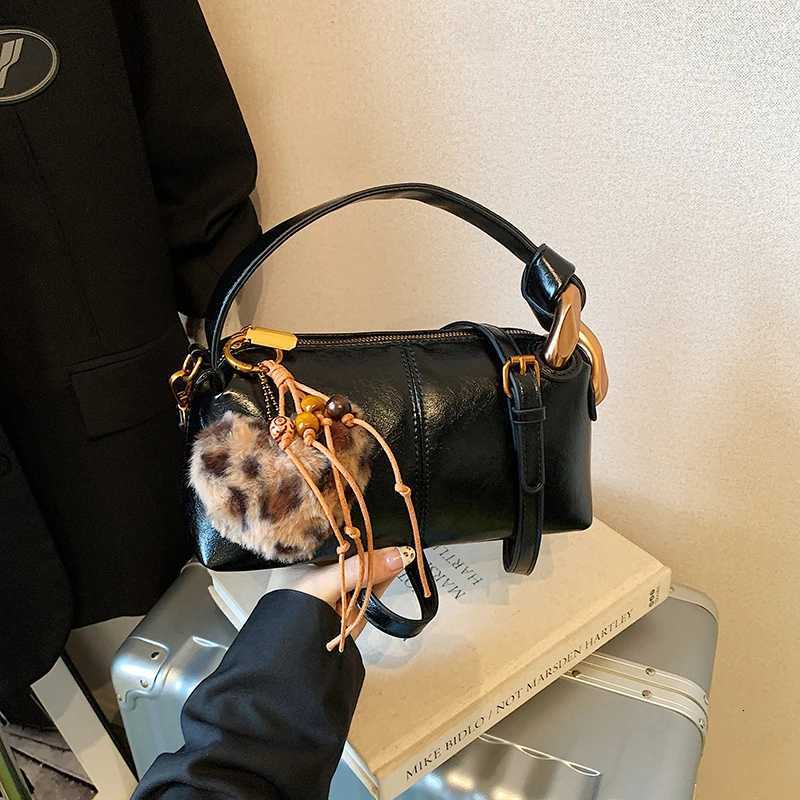 Fashion Leopard Print Handbag Bag Vintage Versatile Shoulder Bag Koreanstyle Casual Crossbody Bag Highquality Suede Women BagsT251020