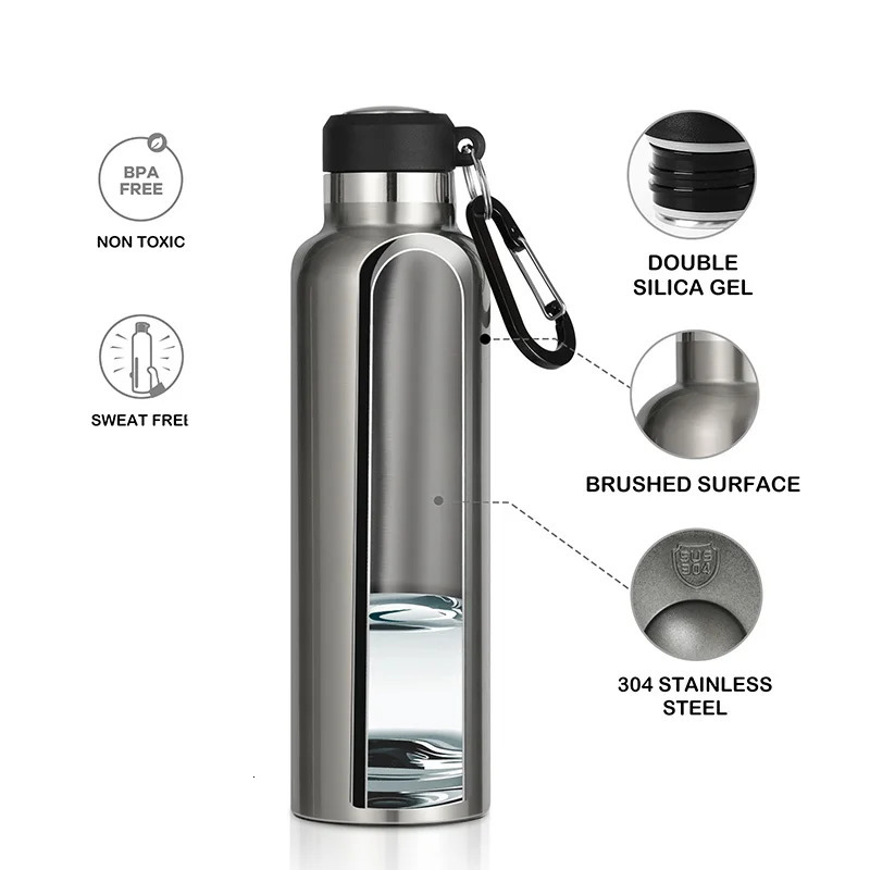 FEIJIAN Thermos Portable Water Bottle Stainless Steel Thermal Cup Leakproof Flask Mini 500ML600ML 251020 W260226