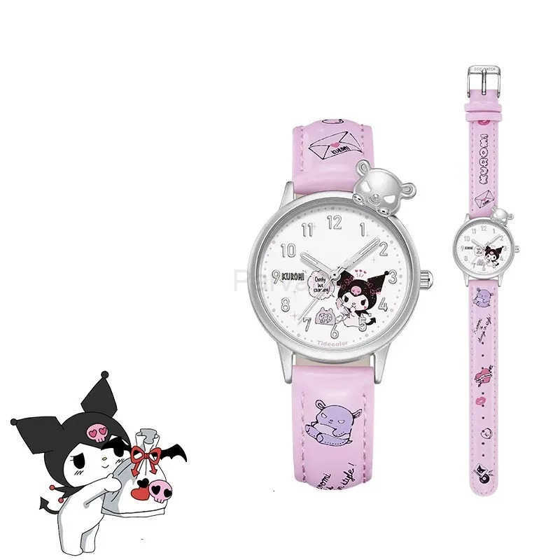 Sanrio Sanrio Hello Kitty Watch Fashion Melody Wrist Watch Kawaii Kuromi Cinnamoroll Quartz Casual Kid Girl Children Birthday Gifts L251020