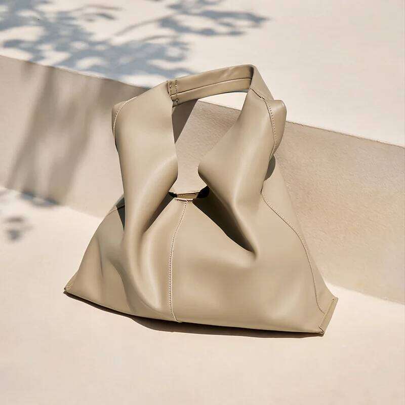 Large Capacity Cowhide Women's Shoulder Simple Soft Leather Tote Underarm Bag Niche Style For Ladies Suotong251020 Suotong1020